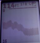 White screen shows the bottom as a uniform light band